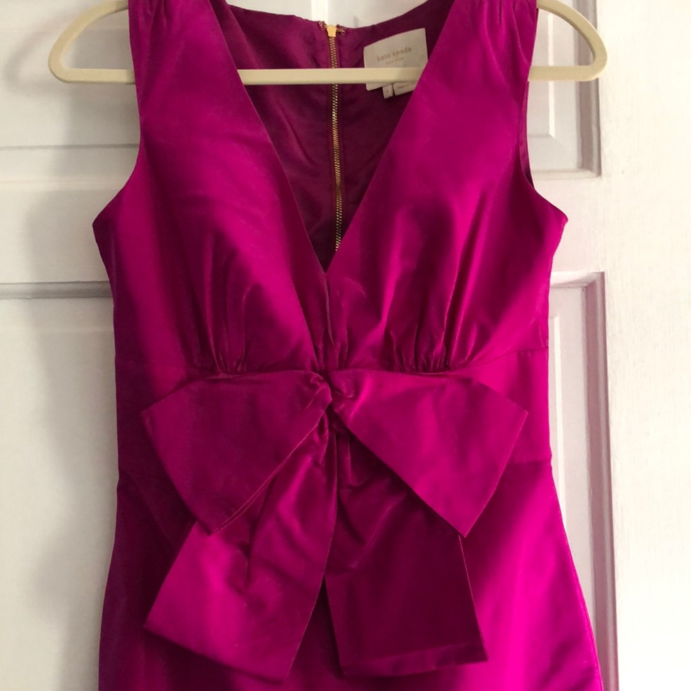 Kate Spade bow dress size 4, fuchsia.